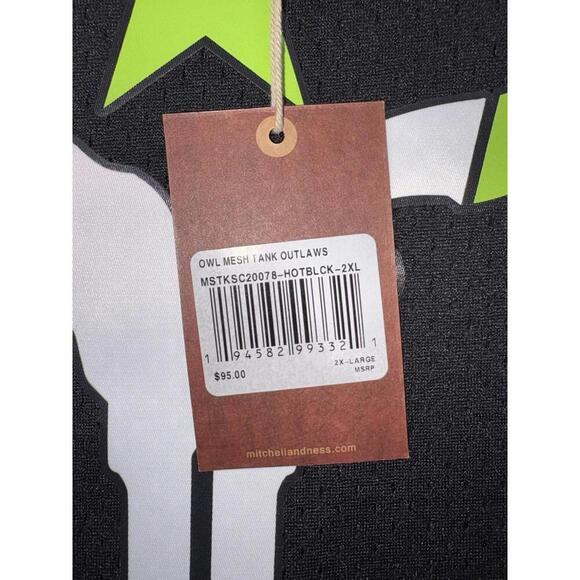 Mitchell & Ness Houston Outlaws Overwatch League Mesh Tank Top Size 2XL, NWT - Picture 7 of 13